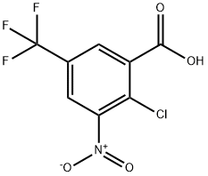 2-氯-3-硝基-5-(三氟甲基)苯甲酸 结构式