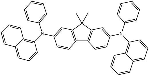 9,9-二甲基-2,7-双[N-(1-萘基)-N-苯基氨基]芴 结构式