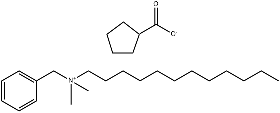 Dodecyl dimethyl benzyl ammonium cyclopentanecarboxylate 结构式