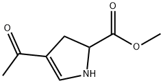 1H-Pyrrole-2-carboxylic acid, 4-acetyl-2,3-dihydro-, methyl ester (9CI) 结构式