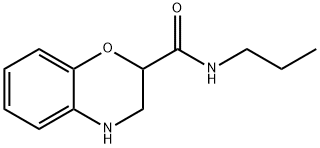 N-丙基-3,4-二氢-2H-1,4-苯并噁嗪-2-甲酰胺 结构式