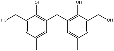 3,3'-亚甲基双(2-羟基-5-甲基苯甲醇) 结构式