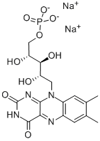 RIBOFLAVIN 5'-(DIHYDROGEN PHOSPHATE), SODIUM SALT 结构式