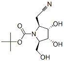1-Pyrrolidinecarboxylic acid, 2-(cyanomethyl)-3,4-dihydroxy-5-(hydroxymethyl)-, 1,1-dimethylethyl ester, (2S,3S,4R,5R)- 结构式