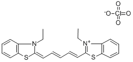 3,3'-二乙基硫代羰花青高氯酸盐 结构式