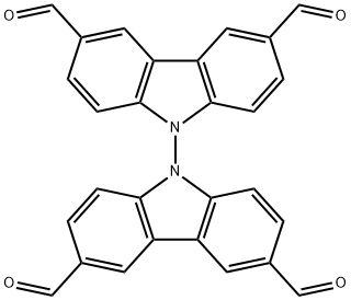 [9,9'-联咔唑]-3,3',6,6'-四甲醛 结构式
