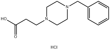 3-(4-苄基哌嗪-1-基)丙酸二盐酸盐 结构式