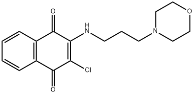 2-Chloro-3-[(3-morpholinopropyl)amino]-1,4-naphthoquinone 结构式