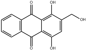 1,4-Dihydroxy-2-(hydroxymethyl)-9,10-anthraquinone 结构式