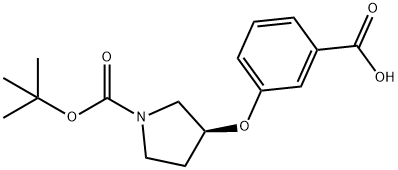 (S)-1-BOC-3-(3-羧基-苯氧基)吡咯烷 结构式