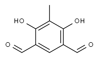 4,6-二羟基-5-甲基-1,3-二甲酰基苯 结构式