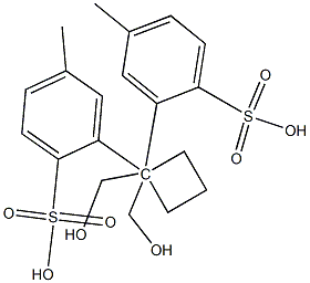 环丁烷1,1-二基双（亚甲基）双（4-甲基苯磺酸酯）  结构式