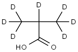 2-甲基丙酸-D7 结构式