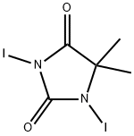 1,3-二碘-5,5-二甲基海因 结构式