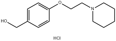 4-(2-PIPERIDINYLETHOXY) BENZYL ALCOHOL, HCL 结构式