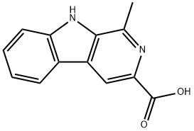 1-甲基-9H-吡啶[3,4-B]吲哚-3-羧酸 结构式