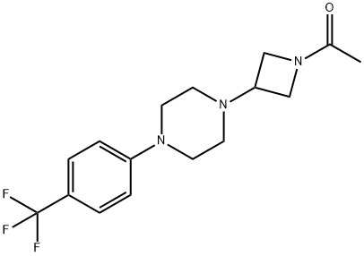 1-{3-[4-(3-TRIFLUOROMETHYL-PHENYL)-PIPERAZIN-1-YL]-AZETIDIN-1-YL}-ETHANONE 结构式