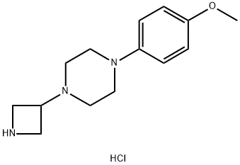 3-对甲氧基苯基哌嗪氮杂环丁烷盐酸盐 结构式