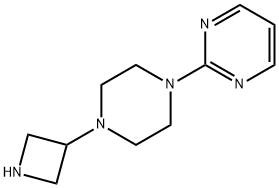 2-(4-(AZETIDIN-3-YL)PIPERAZIN-1-YL)PYRIMIDINE 结构式