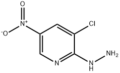 1-(3-氯-5-硝基吡啶-2-基)联氨 结构式