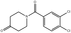 1-(3,4-二氯苯甲酰基)哌啶-4-酮 结构式