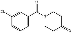 1-(3-chlorobenzoyl)piperidin-4-one 结构式