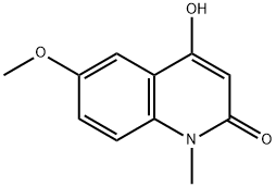 4-羟基-6-甲氧基-1-甲基-2(1H)-喹啉酮 结构式