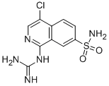 1-GUANIDINO-4-CHLORO-7-SULFAMOYL-ISOQUINOLINE 结构式