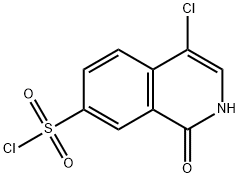 4-Chloro-1,2-dihydro-1-oxo-7-isoquinolinesulfonyl Chloride 结构式