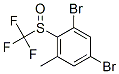 2,4-Dibromo-6-methylphenyl trifluoromethyl sulphoxide 结构式