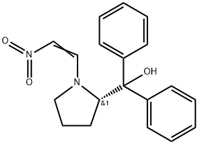 (2S)-1-(2-nitroethenyl)-,-diphenyl-2-pyrrolidinemethanol 结构式