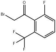 2-溴-1-(2-氟-6-(三氟甲基)苯基)乙酮 结构式