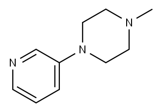 Piperazine, 1-methyl-4-(3-pyridinyl)- (9CI) 结构式