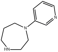 1-吡啶-3-1,4-二氮杂环庚烷 结构式
