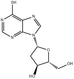 6-巯基嘌呤-2-脱氧核苷 结构式