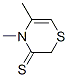 2H-1,4-Thiazine-3(4H)-thione,  4,5-dimethyl- 结构式