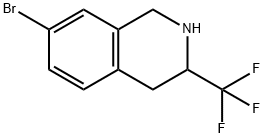 7-BROMO-1,2,3,4-TETRAHYDRO-3-(TRIFLUOROMETHYL)-ISOQUINOLINE 结构式