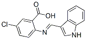 5-Chloro-2-(1H-indol-3-ylmethyleneamino)benzoic acid 结构式