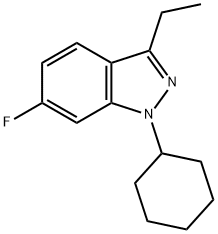 1-CYCLOHEXYL-3-ETHYL-6-FLUORO-1H-INDAZOLE 结构式