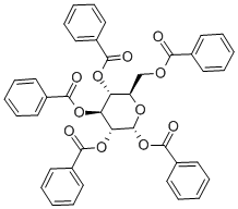 Α-D-五苯甲酸酰葡萄糖 结构式