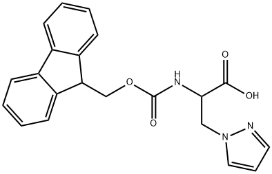 DL-N-FMOC-3-PYRAZOL-1-YL-ALANINE 结构式