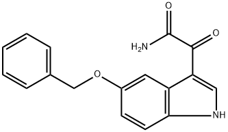 5-苄氧基吲哚-3-乙醛酰胺 结构式