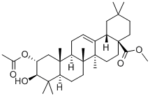 2-ACETYLOXY-3-HYDROXY-(2ALPHA,3BETA)-OLEAN-12-EN-28-OIC ACID METHYL ESTER 结构式