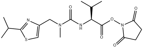 2,5-DIOXOPYRROLIDIN-1-YL N-{N-[(2-ISOPROPYL-1,3-THIAZOL-4-YL)METHYL]-N-METHYLCARBAMOYL}-L-VALINATE 结构式