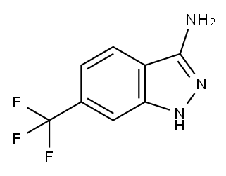 3-AMINO-6-(TRIFLUOROMETHYL)-1H-INDAZOLE 结构式