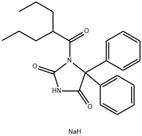 3-pentanoyl-5,5-diphenylhydantoin 结构式