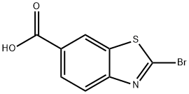 2-溴苯并噻唑-6-羧酸 结构式