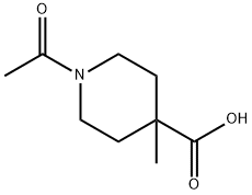 4-Piperidinecarboxylic  acid,  1-acetyl-4-methyl- 结构式