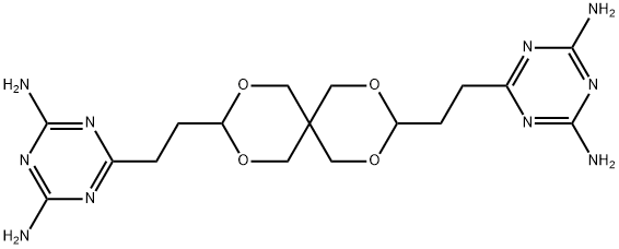 3,9-双[2-(3,5-二氨基-2,4,6-三氮杂苯基)乙基]-2,4,6,8-四氧螺[5.5]十一烷 结构式