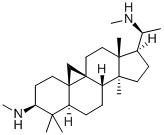 CYCLOVIROBUXINE:9,19-CYCLOPREGNANE-3,20-DIAMINE,N,N'',4,4,14-PENTAMETHYL-, (3,5,20S)- 结构式